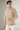 Beige Linen Hand Block Printed Bandhgala Jacket