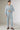 Blue Cotton Linen Printed Tuxedo Set