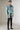 Blue Italian Cotton Tie‑Dye Indo-Western Jacket