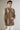 Beige Linen Hand-Block Printed Bandhgala Jacket